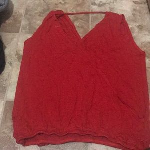 Red Cross over dressy shirt